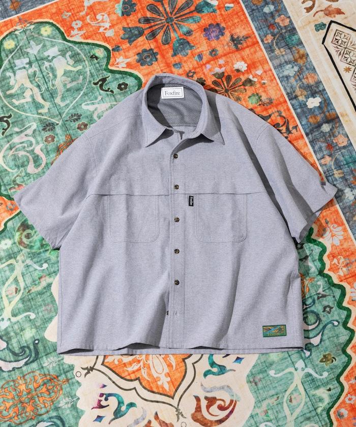 聯名 牛津紡 釣魚口袋 短款 短袖襯衫