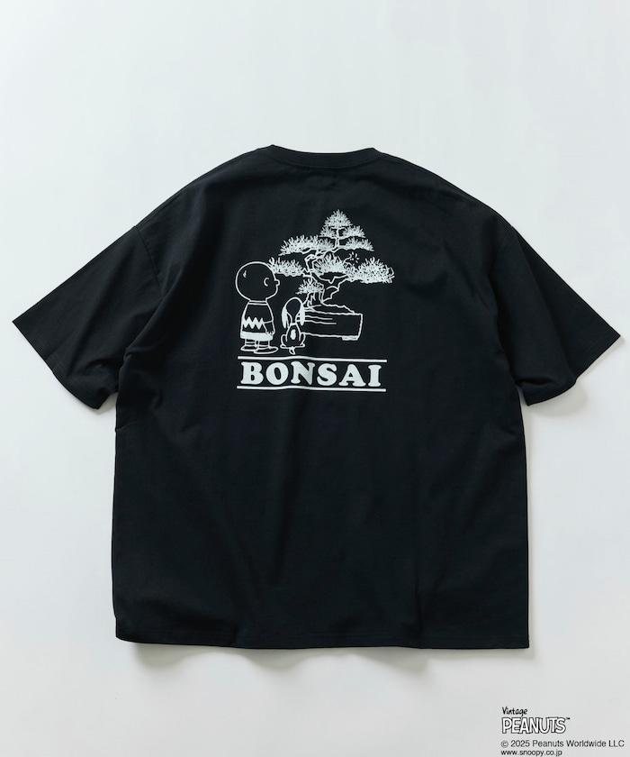 《花生漫畫》/《花生漫畫》 聯名 大號剪裁 背面印花 圓領T恤/BONSAI