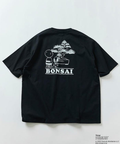 《花生漫畫》/《花生漫畫》 聯名 大號剪裁 背面印花 圓領T恤/BONSAI