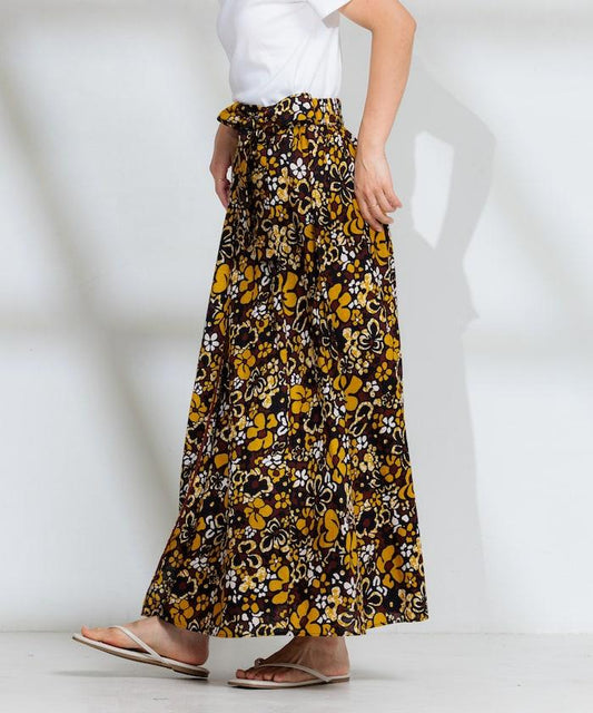 印度蠟染卷邊裙