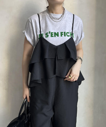 【限定】荷葉邊背心連體褲