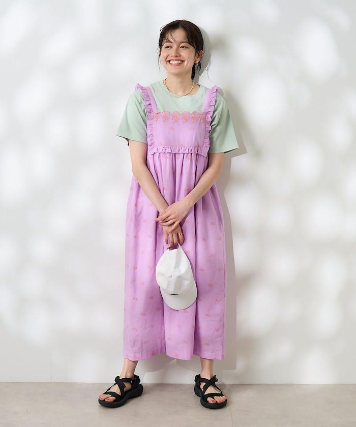 印度 配色刺繡連衣裙