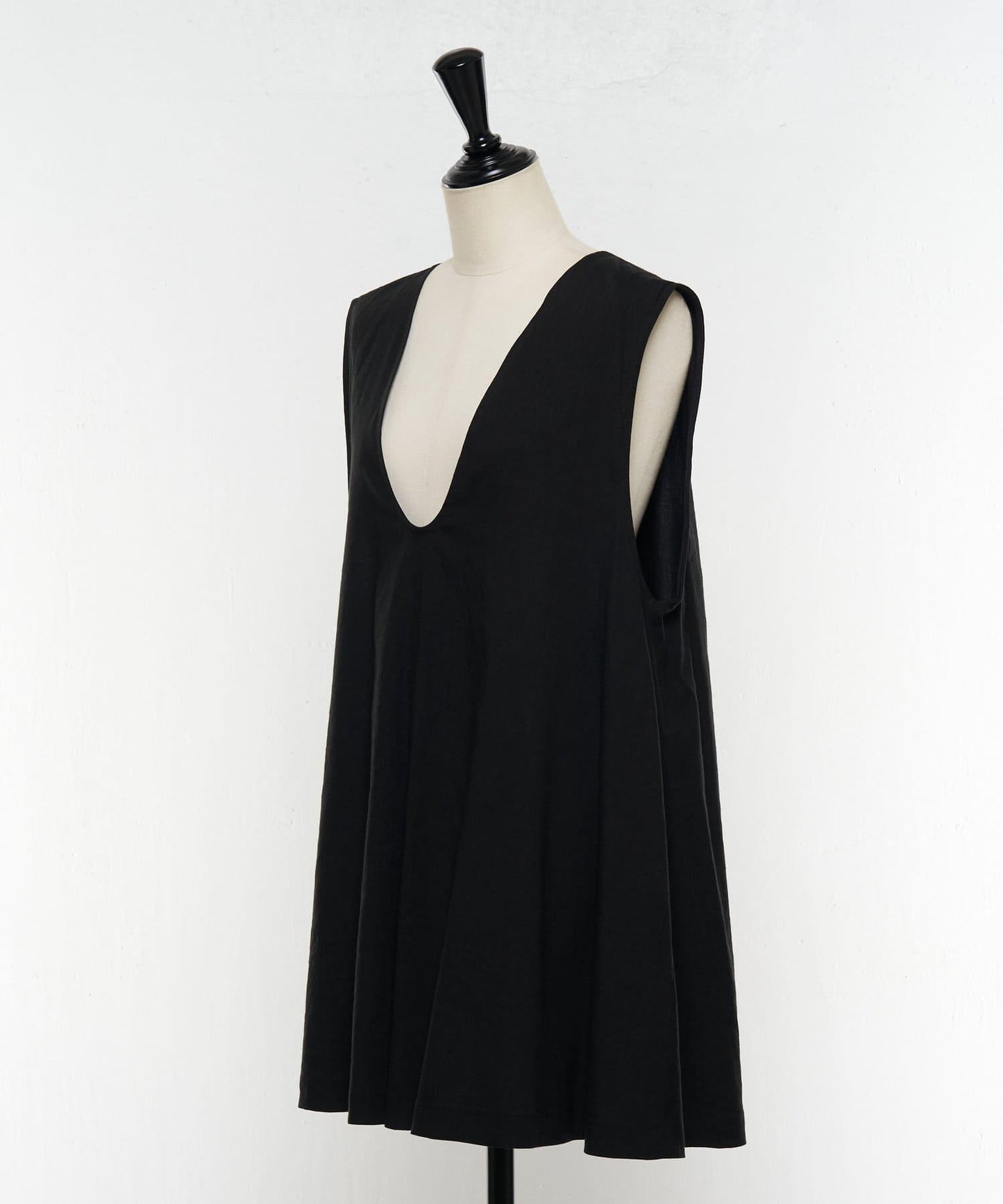 亞麻混合U領喇叭西裝外套