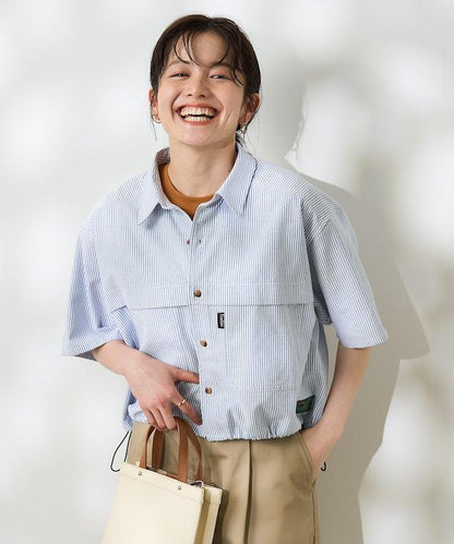 聯名 牛津紡 釣魚口袋短袖襯衫