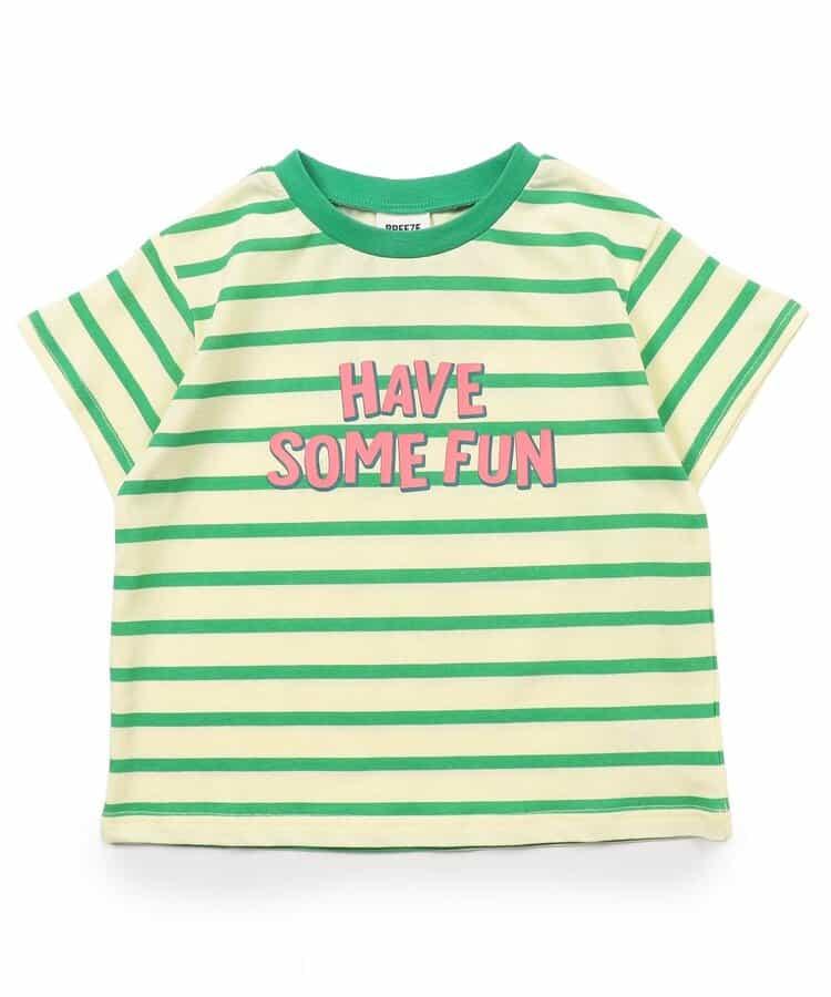 多色條紋拼接T恤