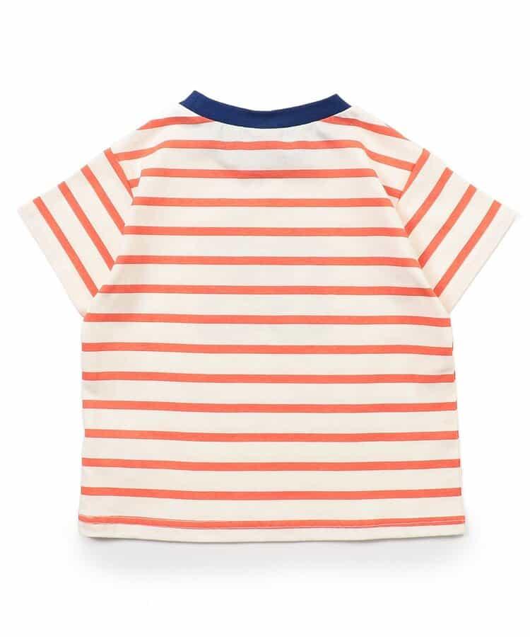 多色條紋拼接T恤