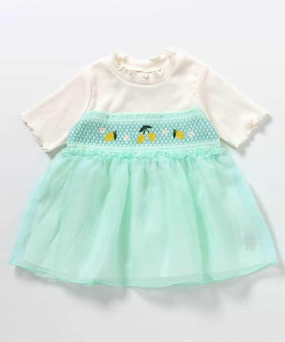 水果刺繡拼接上衣