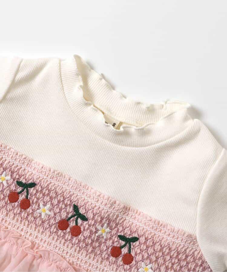 水果刺繡拼接上衣