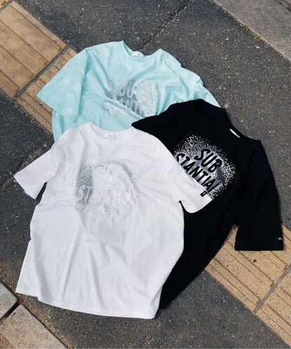 箔印花大T-shirt
