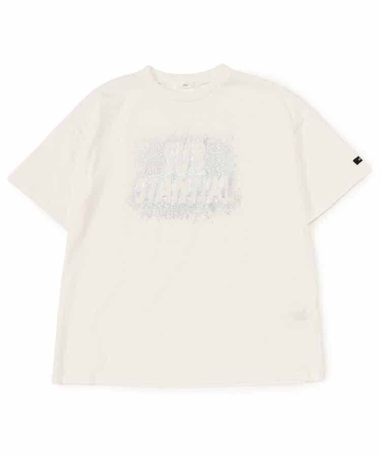 箔印花大T-shirt