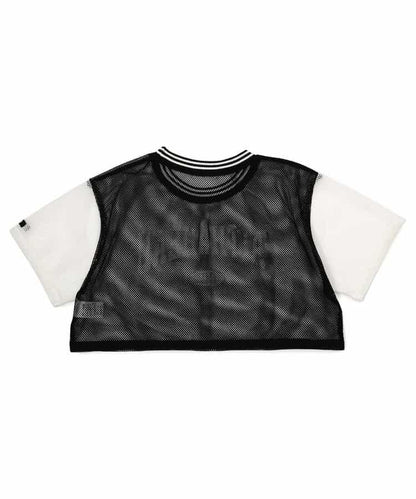 網眼短款T-shirt