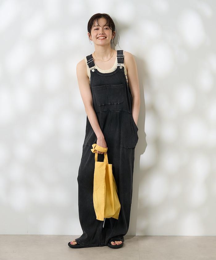 粉末漂白 軍裝風連體工裝褲