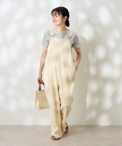 粉末漂白 軍裝風連體工裝褲