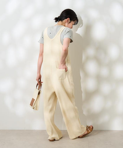 粉末漂白 軍裝風連體工裝褲