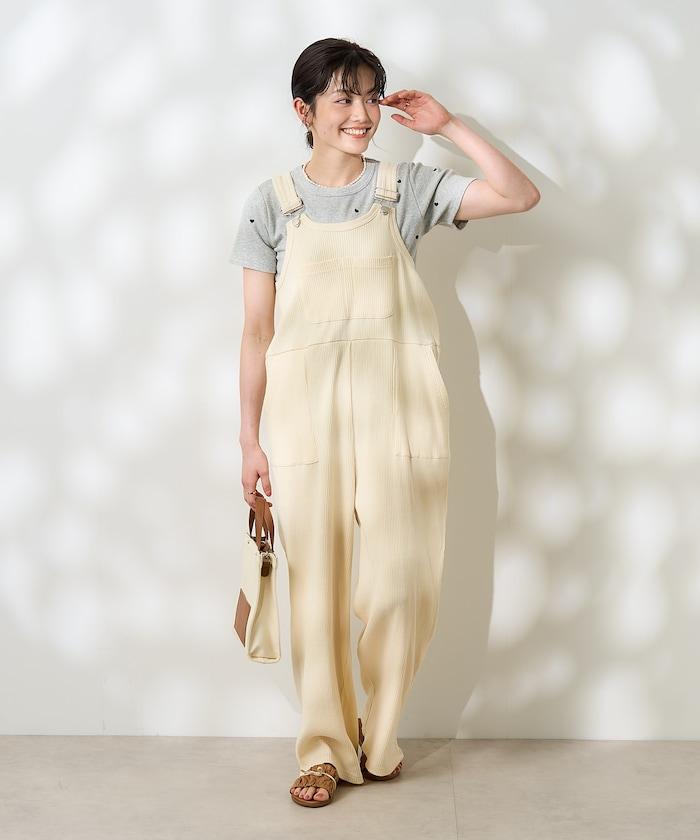 粉末漂白 軍裝風連體工裝褲