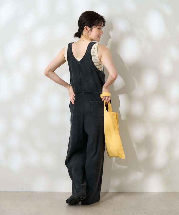 粉末漂白 軍裝風連體工裝褲