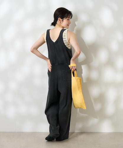 粉末漂白 軍裝風連體工裝褲