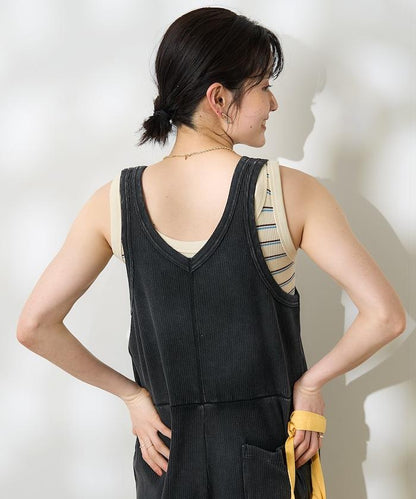 粉末漂白 軍裝風連體工裝褲