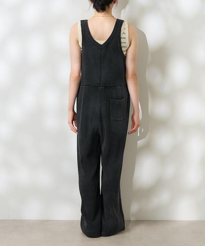 粉末漂白 軍裝風連體工裝褲