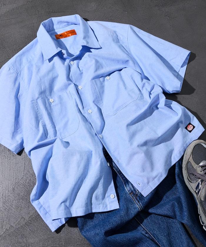 聯名 牛津布 寬鬆短袖襯衫