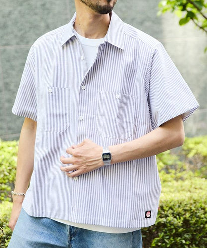 聯名 牛津布 寬鬆短袖襯衫