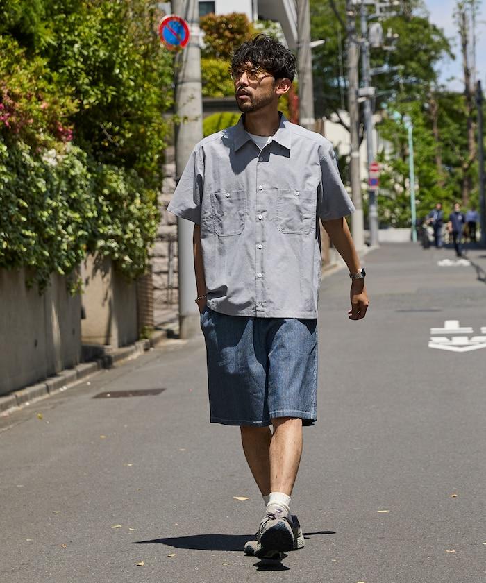 聯名 牛津布 寬鬆短袖襯衫