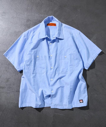 聯名 牛津布 寬鬆短袖襯衫