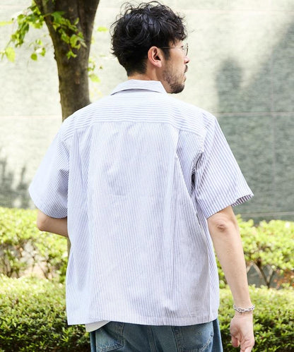 聯名 牛津布 寬鬆短袖襯衫