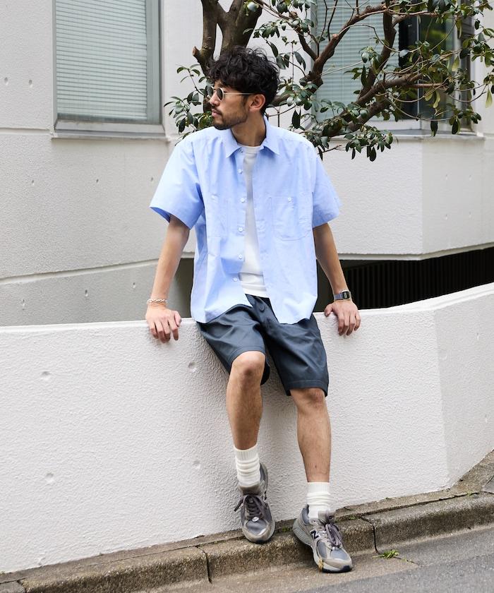 聯名 牛津布 寬鬆短袖襯衫