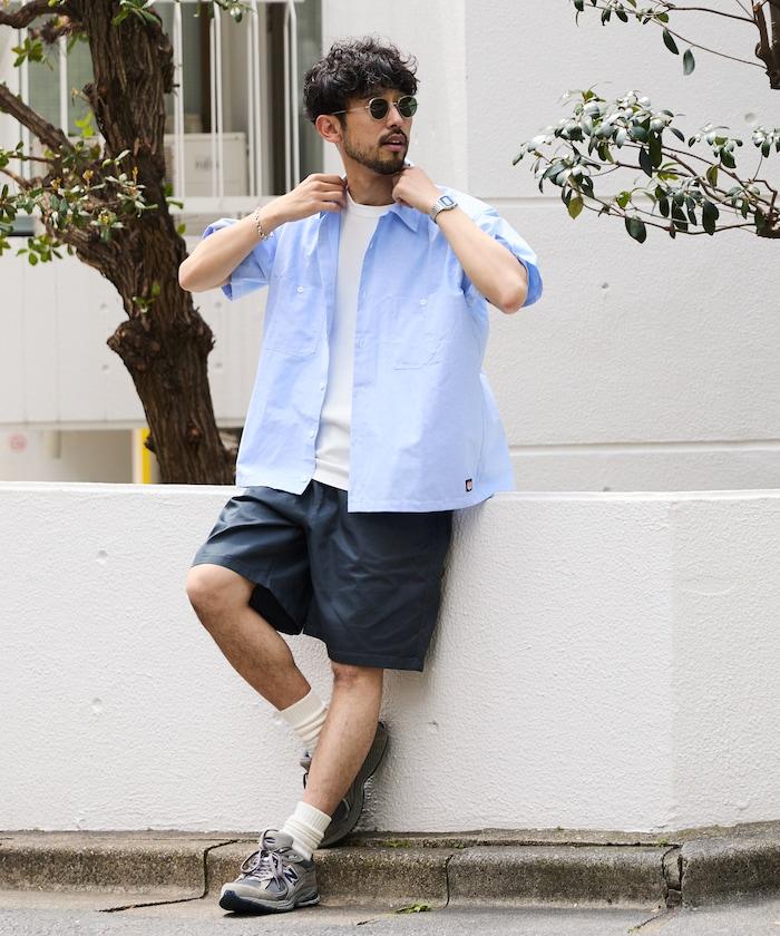 聯名 牛津布 寬鬆短袖襯衫