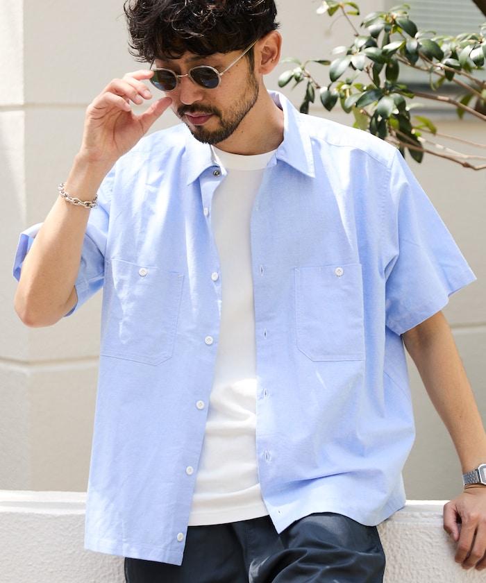 聯名 牛津布 寬鬆短袖襯衫