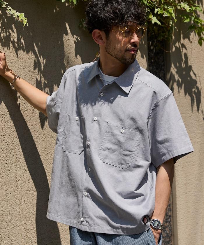 聯名 牛津布 寬鬆短袖襯衫