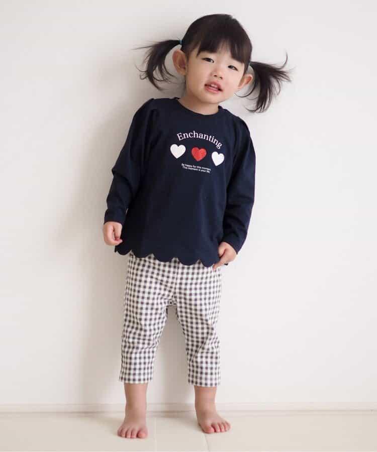 下襬扇邊心形圖案T恤