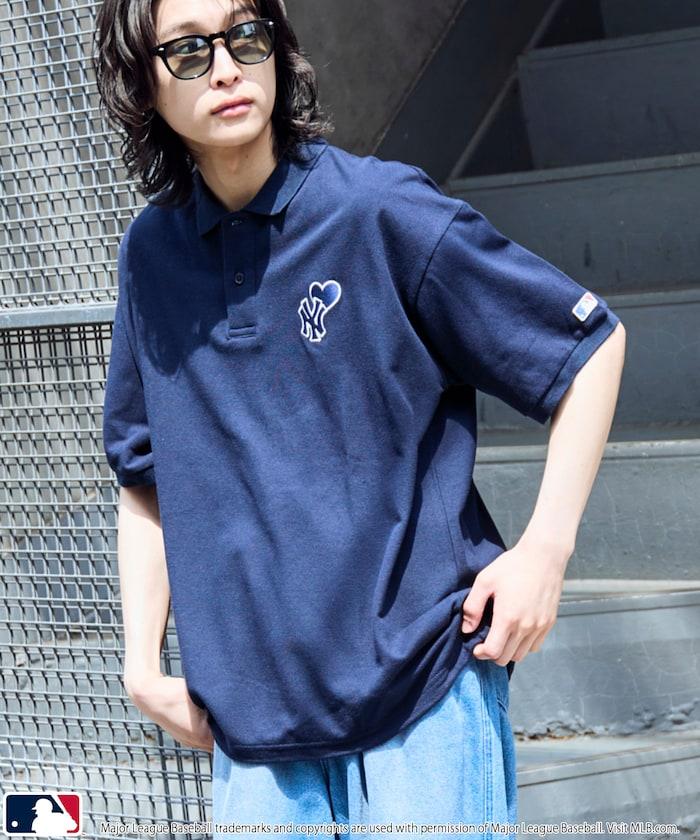 聯名 MLB 心形標誌刺繡Polo衫