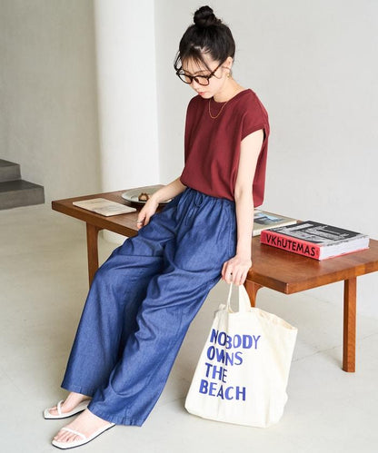 人造纖維丹寧休閒褲