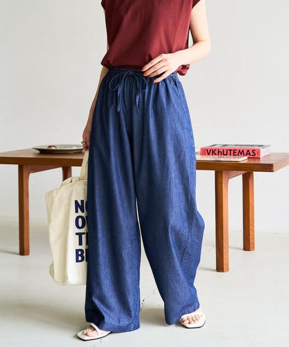 人造纖維丹寧休閒褲