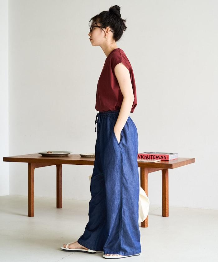 人造纖維丹寧休閒褲