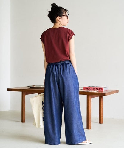 人造纖維丹寧休閒褲