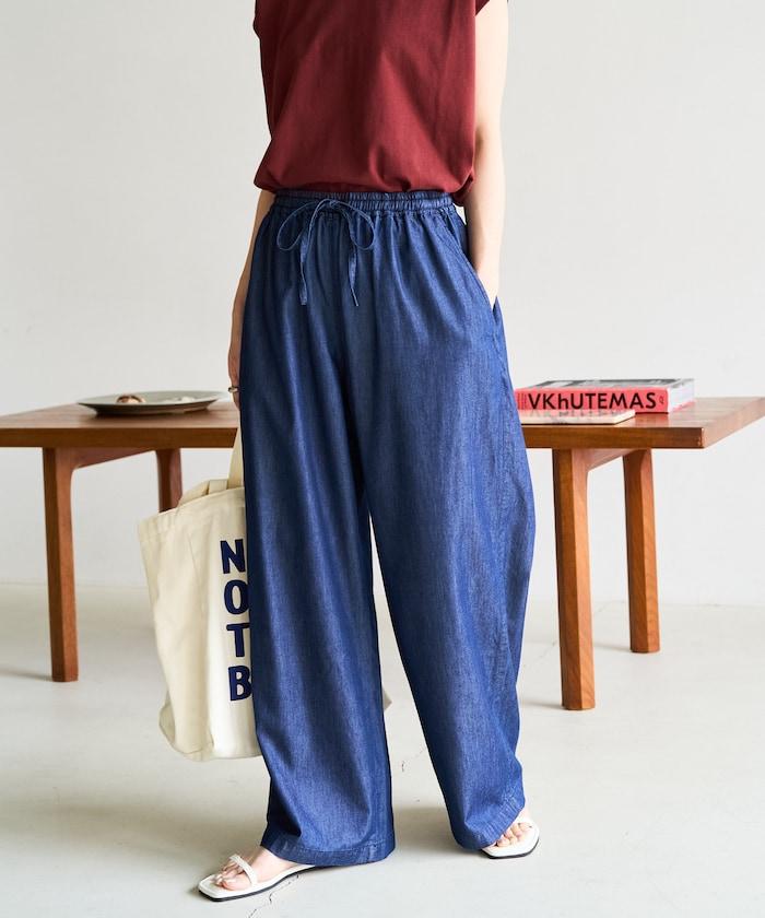 人造纖維丹寧休閒褲