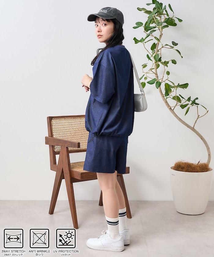 短褲套裝 牛仔風