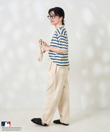 MLB 多色條紋針織T恤