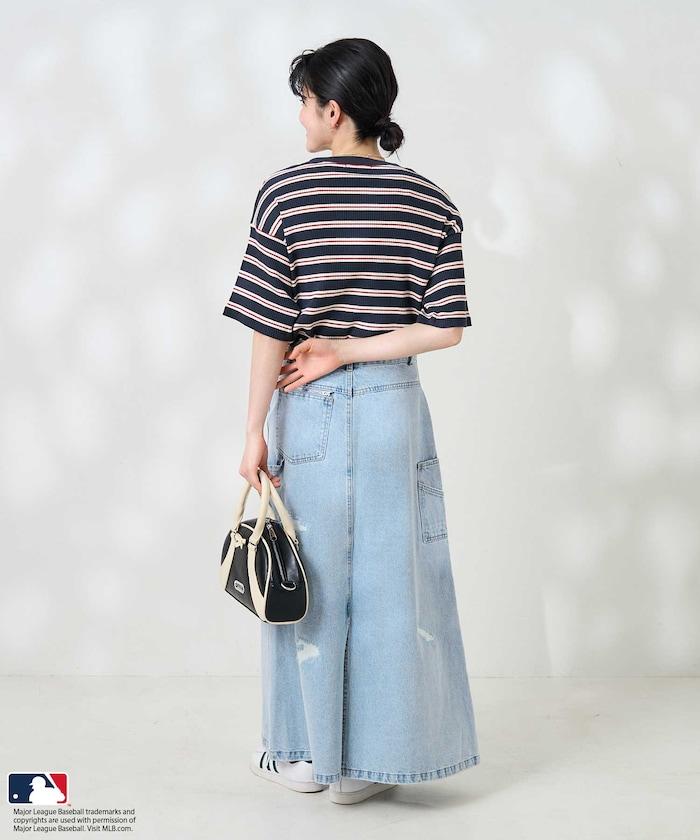 MLB 多色條紋針織T恤