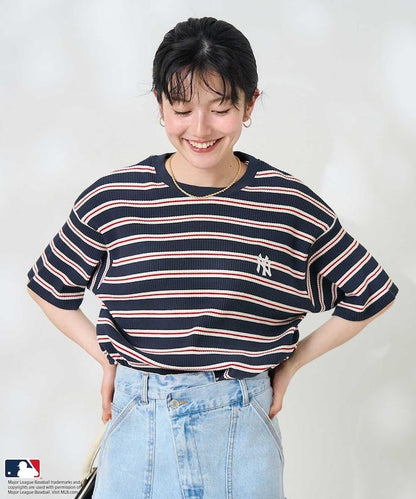 MLB 多色條紋針織T恤