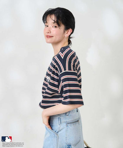 MLB 多色條紋針織T恤