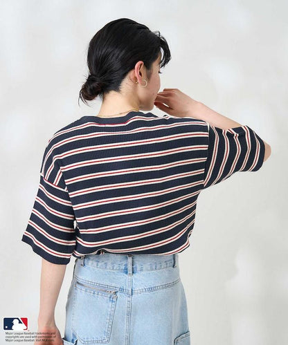 MLB 多色條紋針織T恤