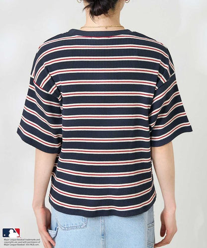 MLB 多色條紋針織T恤