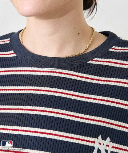 MLB 多色條紋針織T恤