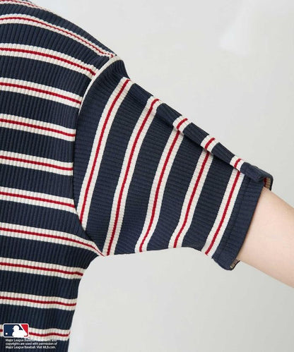 MLB 多色條紋針織T恤
