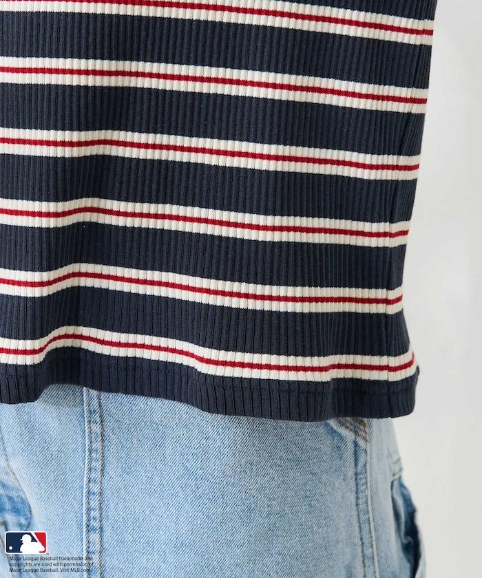 MLB 多色條紋針織T恤