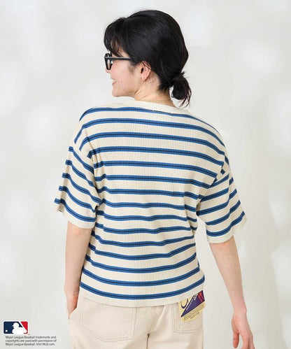 MLB 多色條紋針織T恤